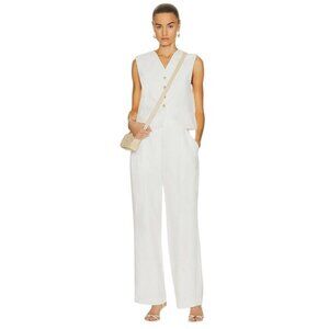 Loulou Studio Cadar Wide Leg Pants in Ivory Medium New Womens Trousers